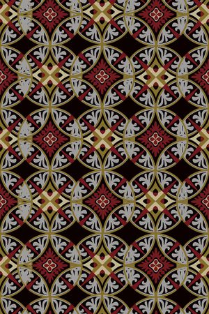 古典花纹印花花型图片