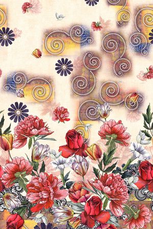 定位花印花花型图片