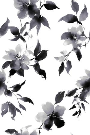 真丝印花花型图片