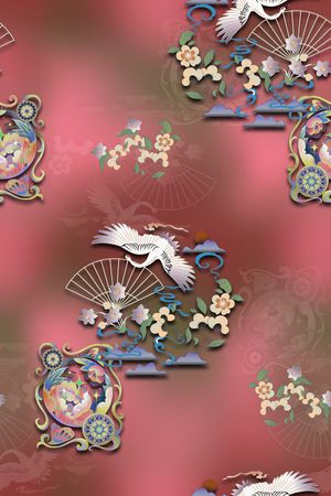 中国风印花花型图片