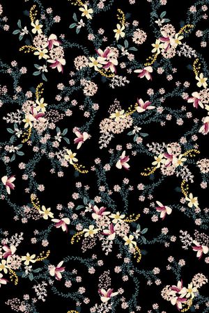 小碎花印花花型图片