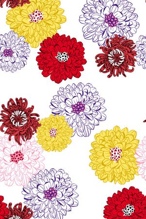 菊花印花花型图片
