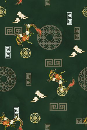 中国风印花花型图片