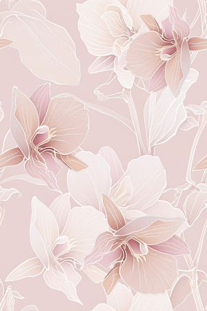 线条花印花花型图片