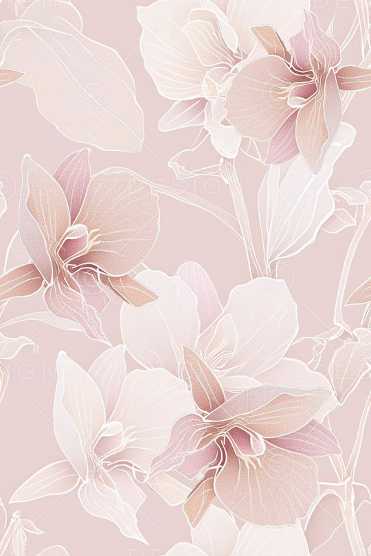 线条花印花花型图片