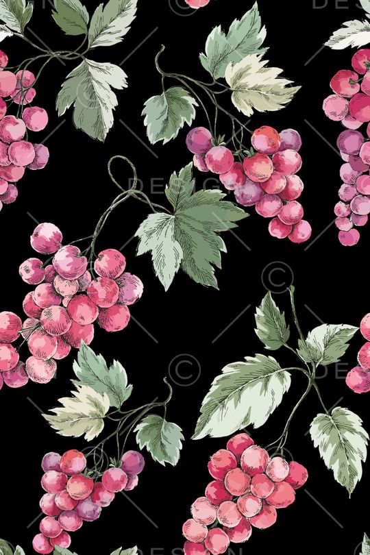 葡萄印花花型图片