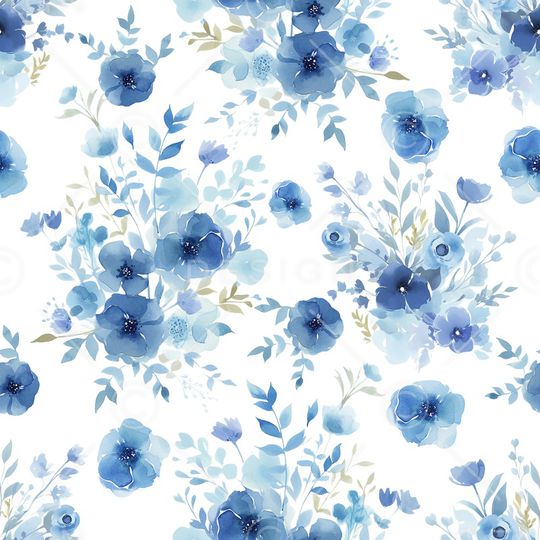 白底花印花花型图片