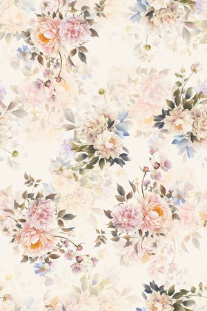 真丝印花花型图片