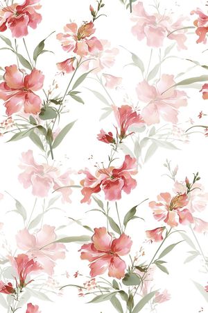 真丝印花花型图片