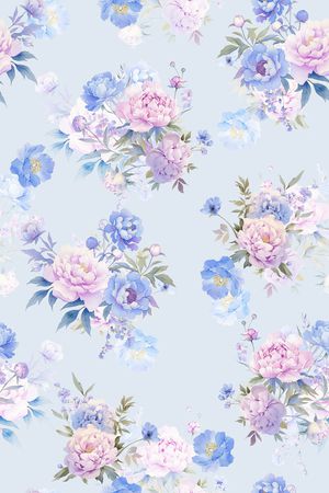 真丝印花花型图片