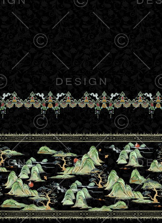 中国风印花花型图片