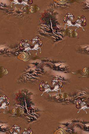 中国风印花花型图片