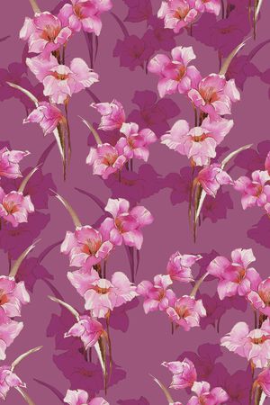 真丝印花花型图片