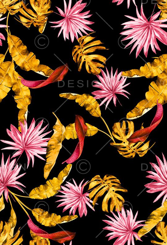 水彩印花花型图片