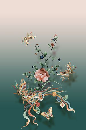 敦煌印花花型图片