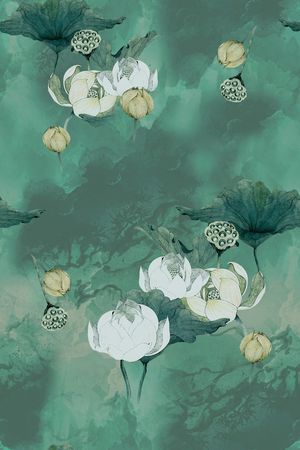 中国风印花花型图片