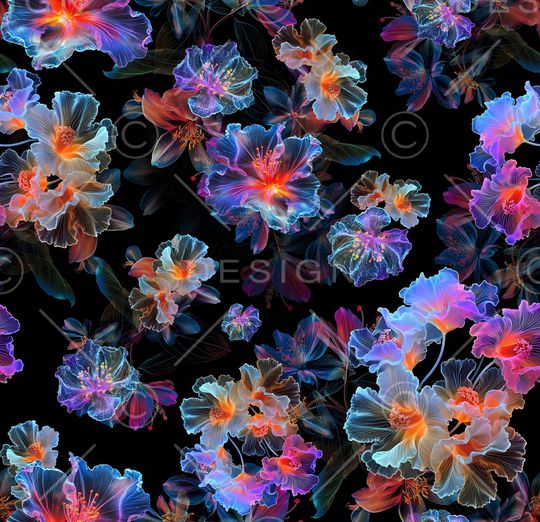 花卉印花花型图片