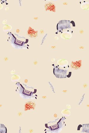 马印花花型图片