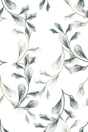 绿植树叶印花花型图片