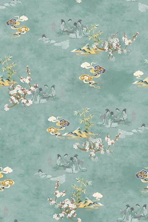 中国风印花花型图片