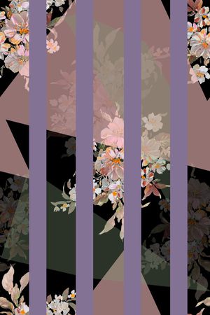 条纹印花花型图片