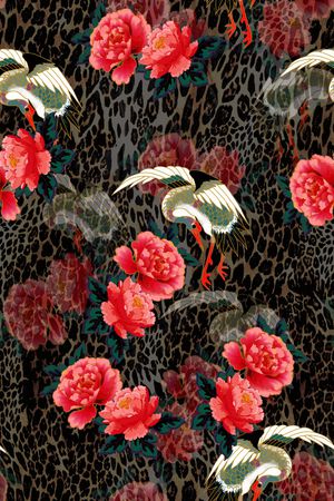 中国风印花花型图片