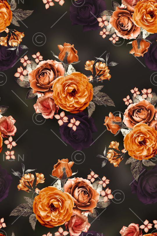 影花印花花型图片