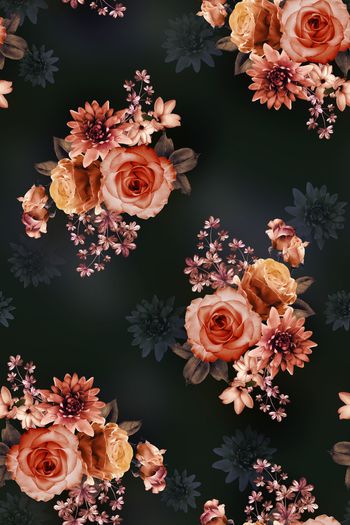 影花印花花型图片