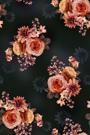 影花印花花型图片