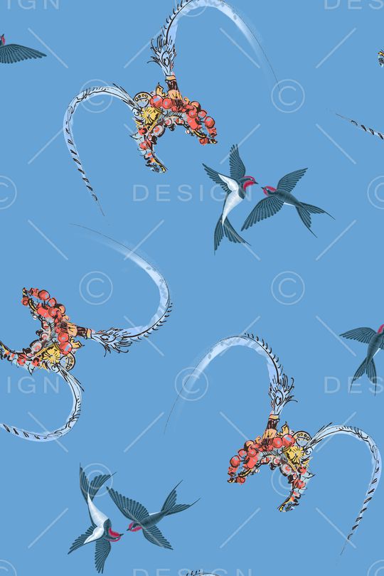 中国风印花花型图片