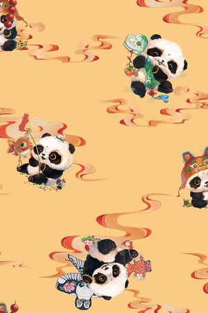 中国风印花花型图片
