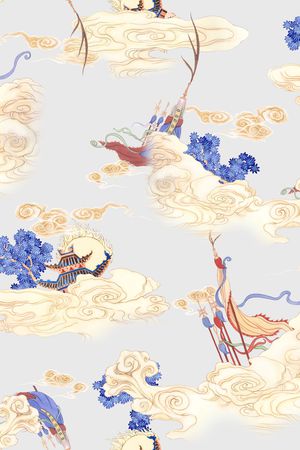 中国风印花花型图片