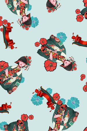 花卉印花花型图片