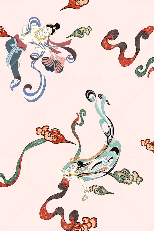 中国风印花花型图片