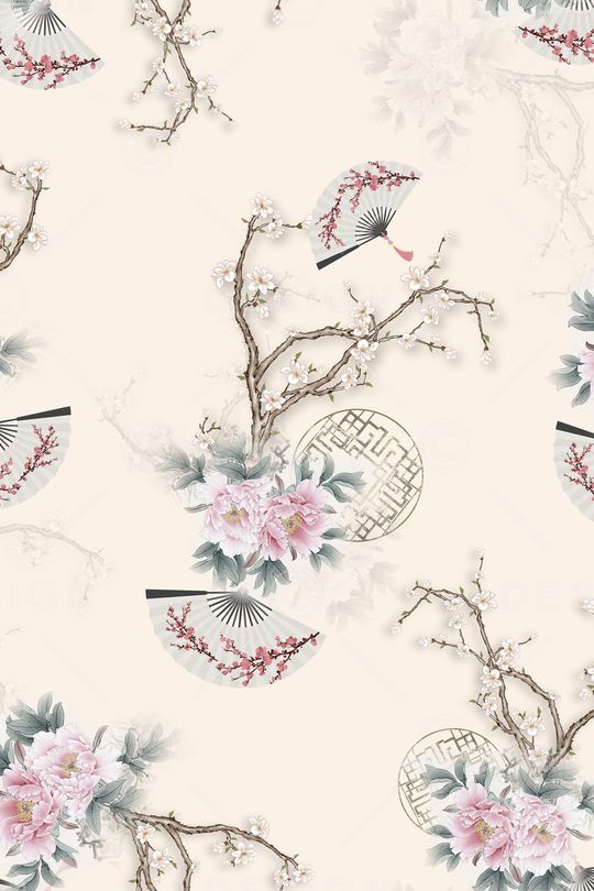 中国风印花花型图片