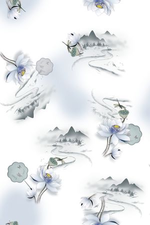 中国风印花花型图片