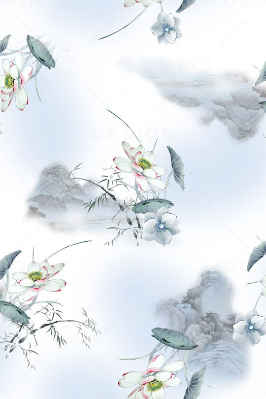 中国风印花花型图片