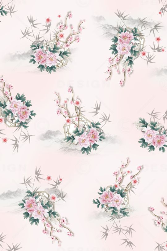 中国风印花花型图片