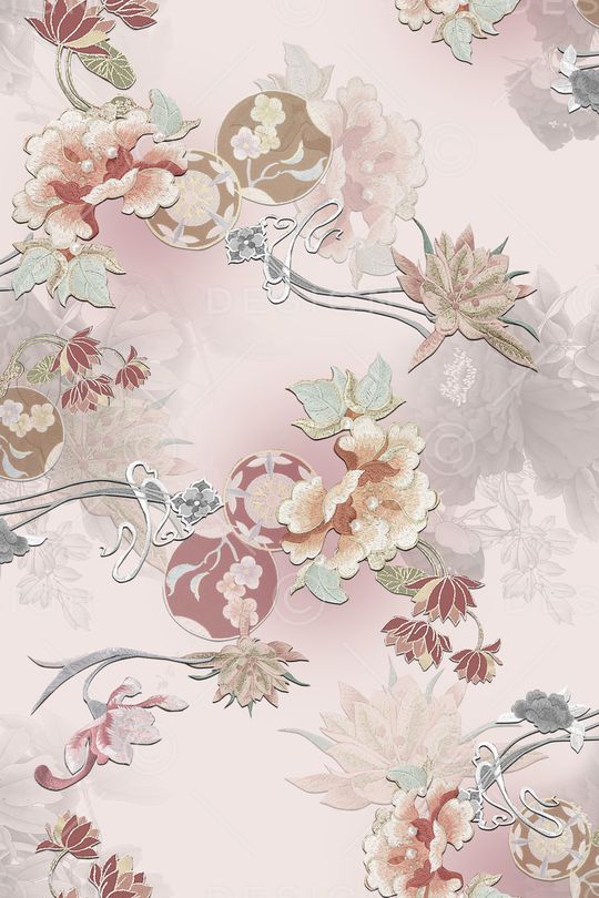 中国风印花花型图片