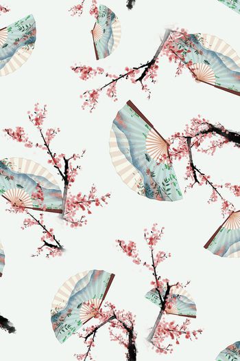 扇子印花花型图片