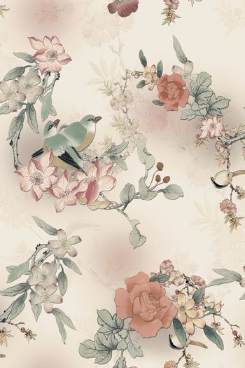 中国风印花花型图片