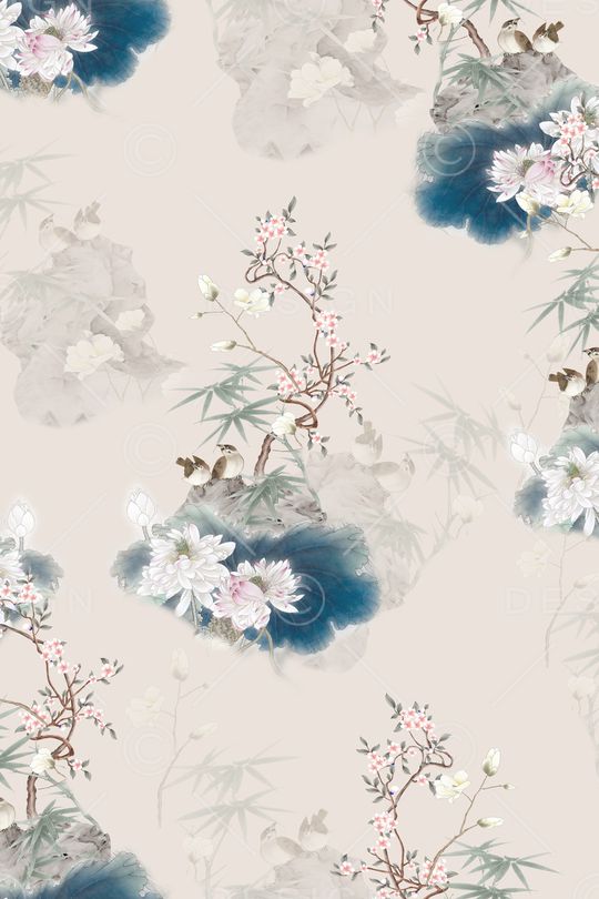 中国风印花花型图片