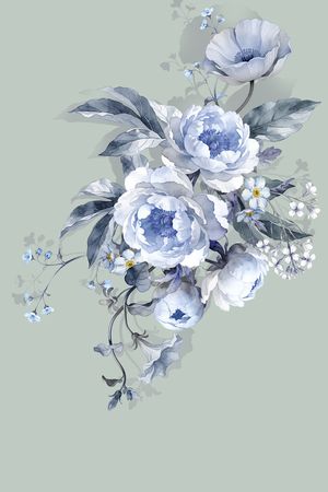 大花印花花型图片