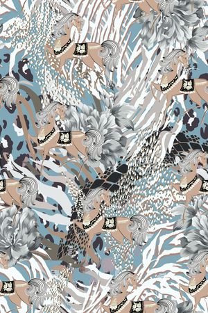 马印花花型图片