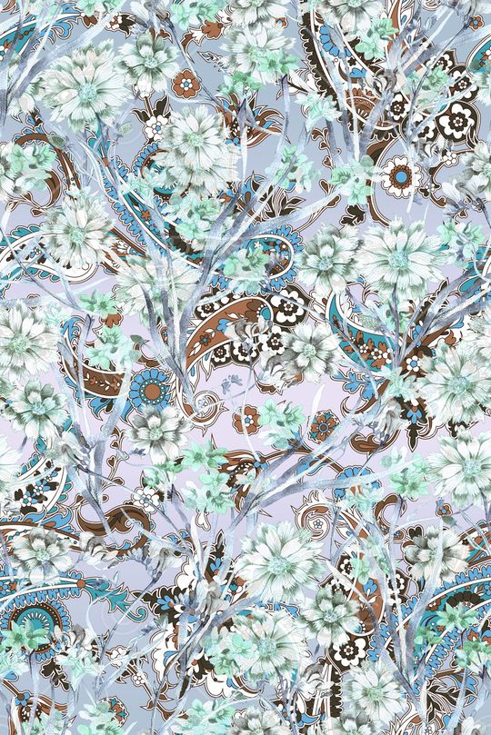 古典花纹印花花型图片