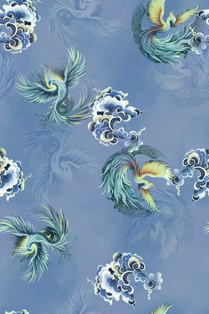 中国风印花花型图片