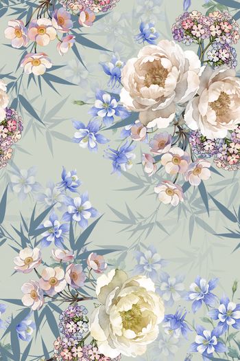 植物印花花型图片