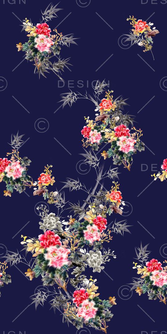 中国风印花花型图片