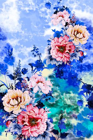 中国风印花花型图片