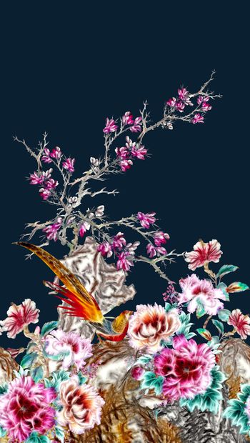 中国风印花花型图片
